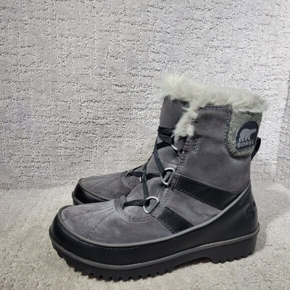 Sorel Tivoli II Women's Size US 6.5 Gray Faux Fur Waterproof Boots LL5312-089. - Picture 4 of 12